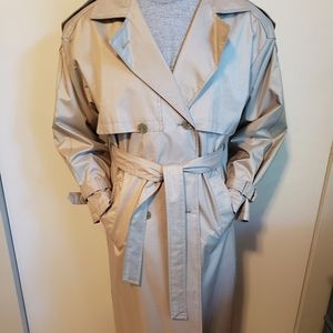 vintage worthington tan trench coat rain jacket size 10